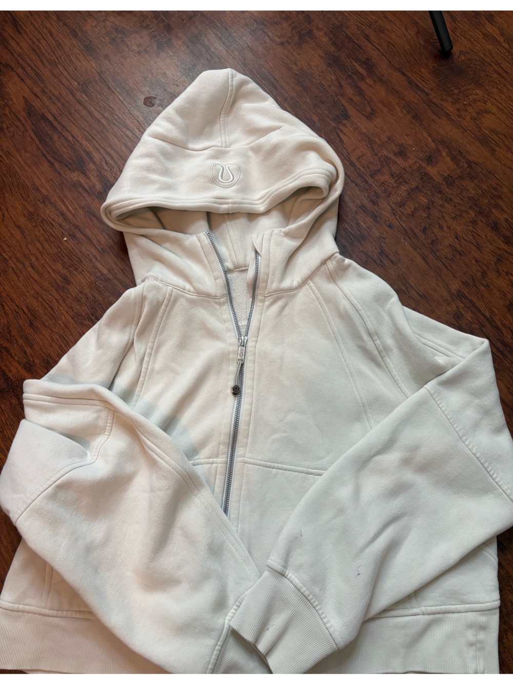 lululemon Athletica M/L Cream Full-Zip Hoodie